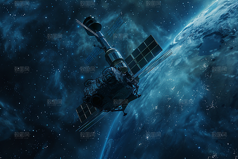 卫星空间站科技宇宙摄影图