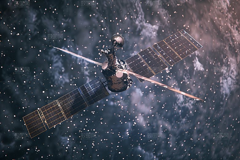 卫星空间站地球航天日摄影图