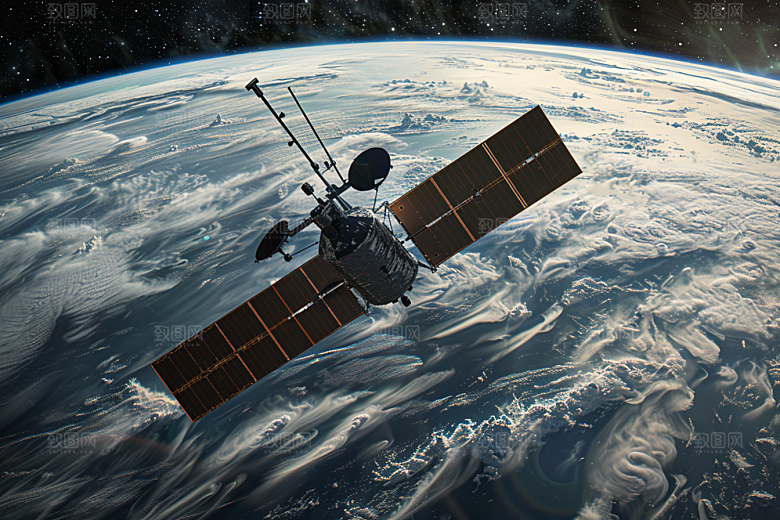 卫星空间站未来航天日摄影图
