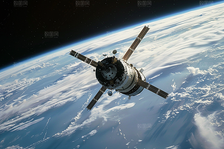 卫星空间站高清宇航摄影图