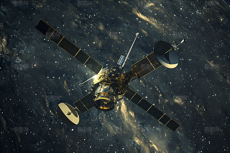 卫星空间站航天日星空摄影图