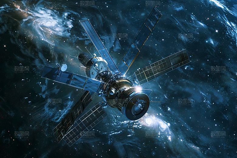 卫星空间站宇宙科技摄影图