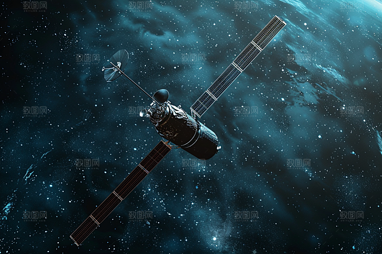 卫星空间站科技星辰大海摄影图
