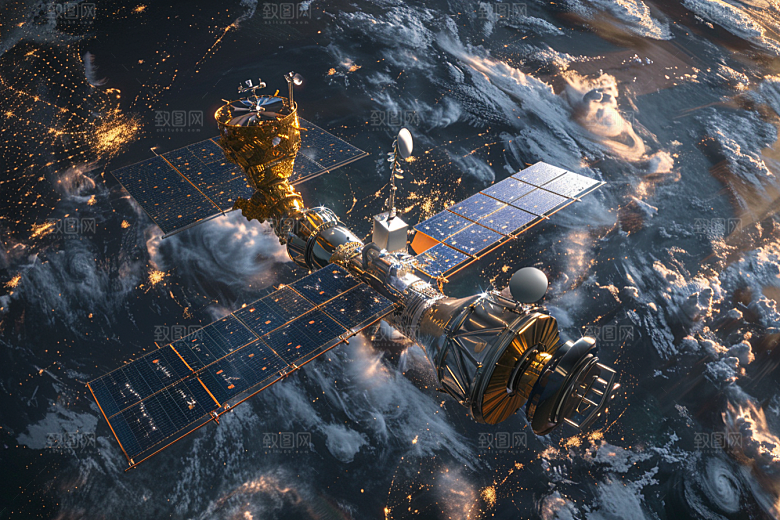 卫星空间站太空科技摄影图