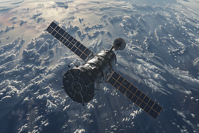 卫星空间站宇宙星空摄影图