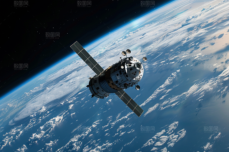 卫星空间站地球未来摄影图