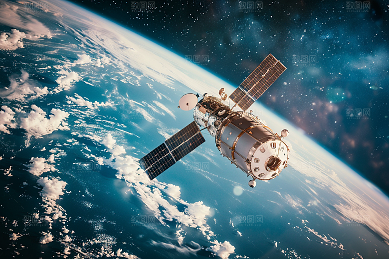 卫星空间站科技星辰大海摄影图