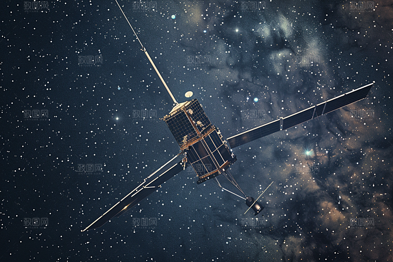 卫星空间站宇航星空摄影图