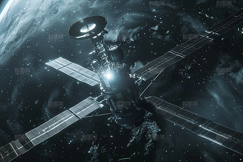 卫星空间站微信开屏星空摄影图