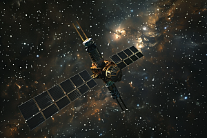卫星空间站航天日未来摄影图