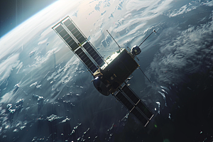 卫星空间站宇航星辰大海摄影图