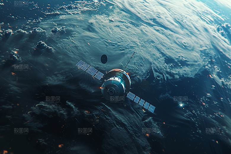 卫星空间站地球高清摄影图