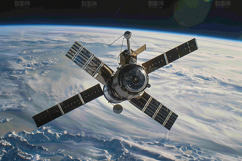 卫星空间站宇宙科技摄影图
