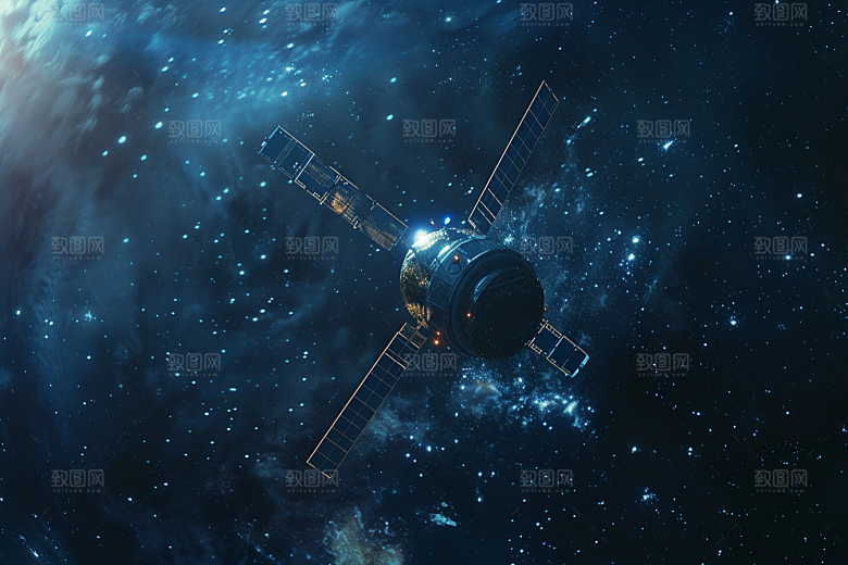 卫星空间站宇宙航天日摄影图