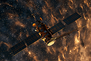 卫星空间站星辰大海微信开屏摄影图