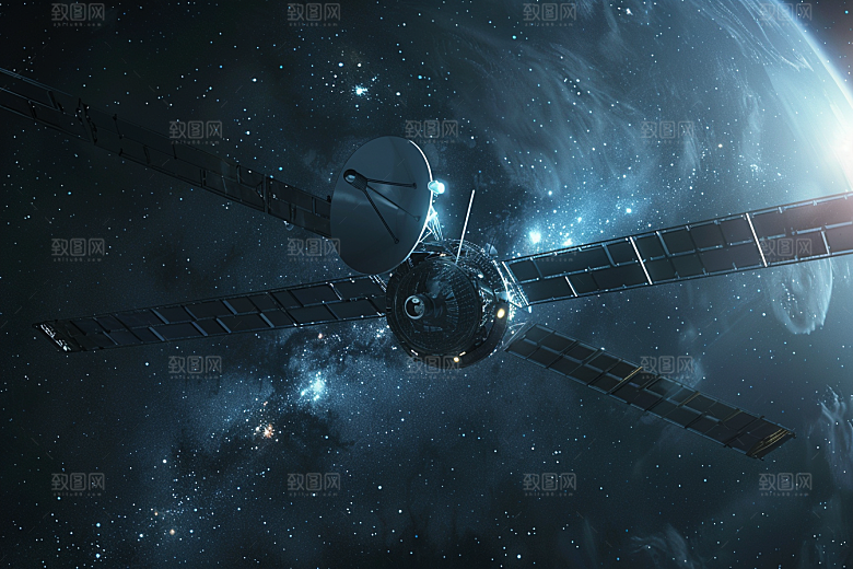 卫星空间站微信开屏宇宙摄影图