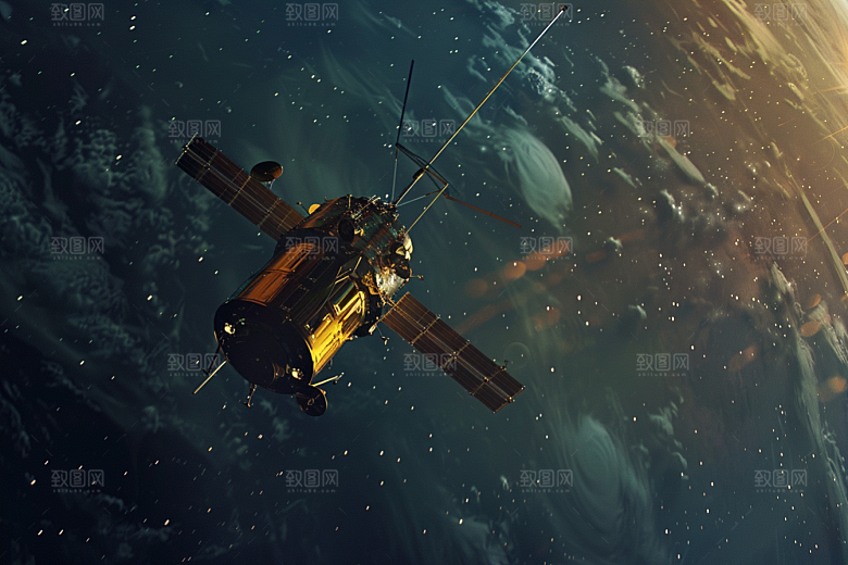 卫星空间站未来星辰大海摄影图
