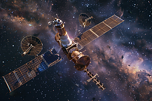 卫星空间站未来宇航摄影图