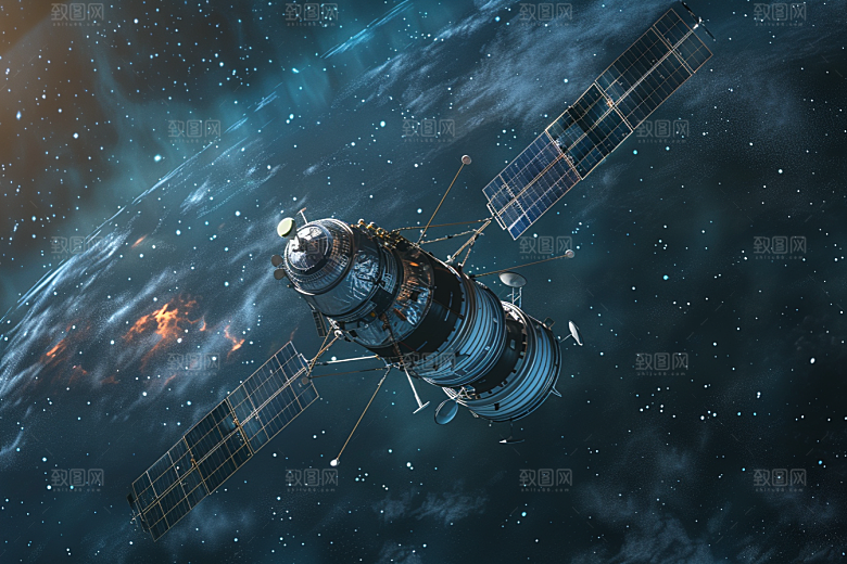 卫星空间站未来宇宙摄影图