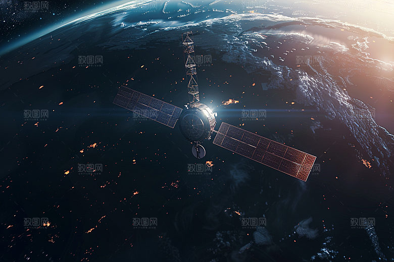 卫星空间站科技未来摄影图
