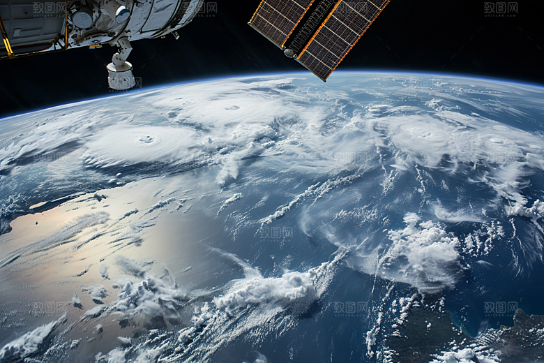 卫星空间站地球宇宙摄影图