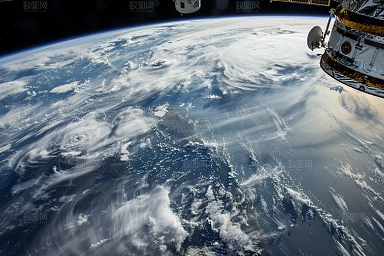 卫星空间站星空宇宙摄影图