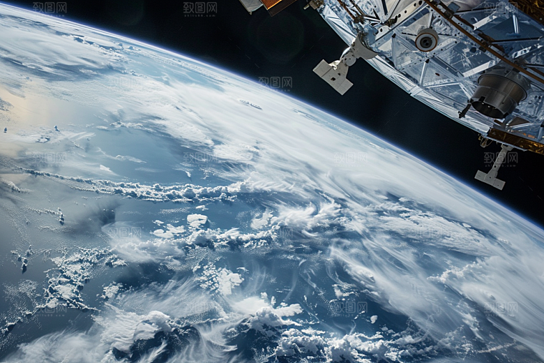 卫星空间站星辰大海未来摄影图
