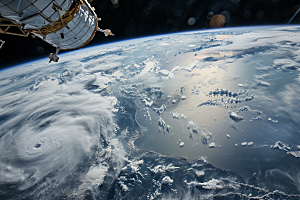 卫星空间站星球微信开屏摄影图