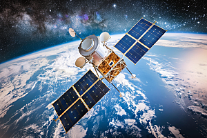 卫星空间站星空科技摄影图