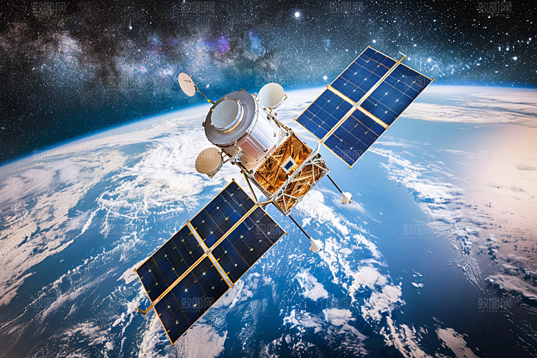 卫星空间站星空科技摄影图