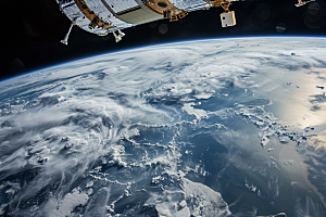 卫星空间站微信开屏星球摄影图