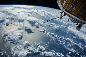 卫星空间站星球航天日摄影图