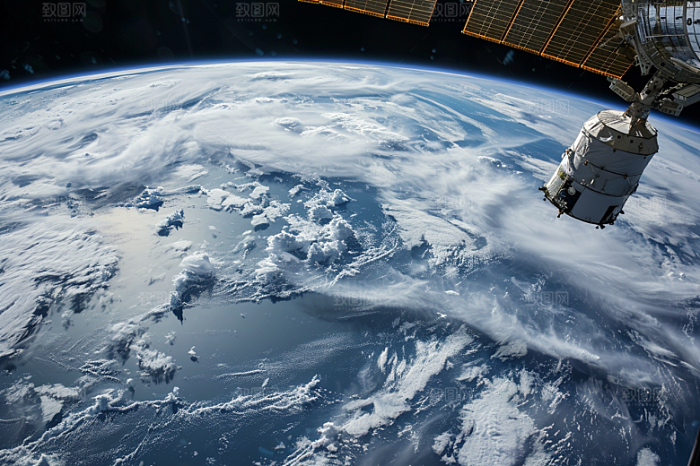 卫星空间站宇宙未来摄影图
