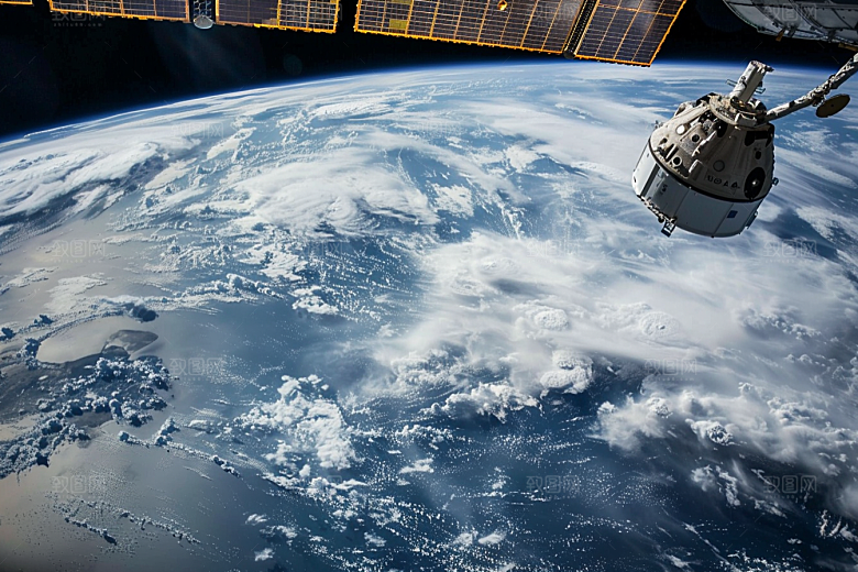 卫星空间站未来宇宙摄影图