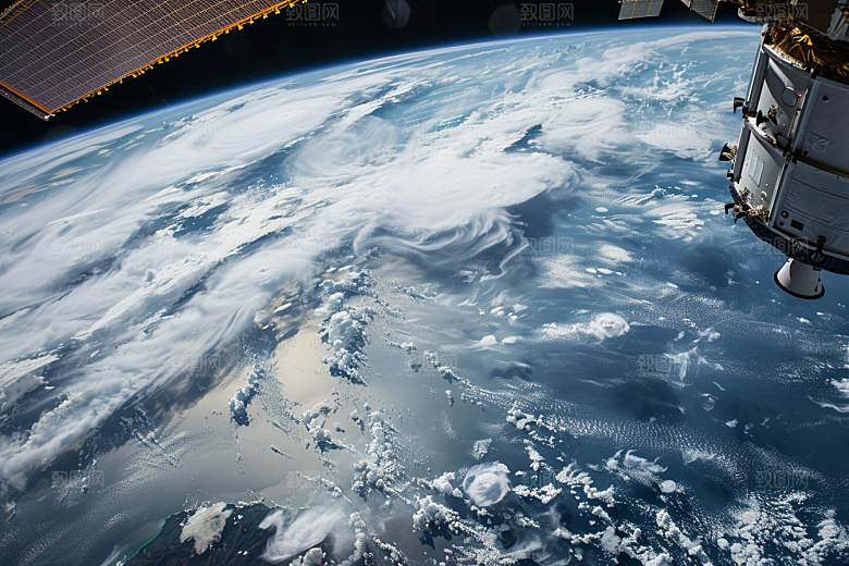 卫星空间站宇宙宇航摄影图
