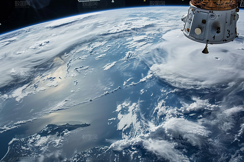 卫星空间站星辰大海未来摄影图