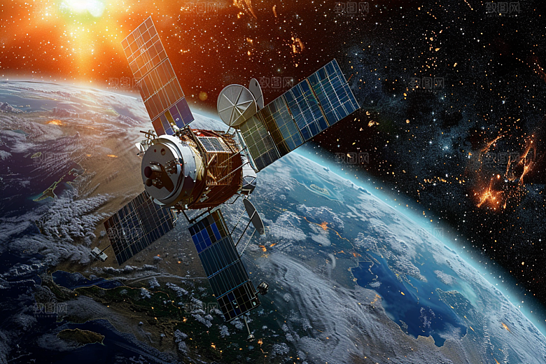 卫星空间站星空未来摄影图