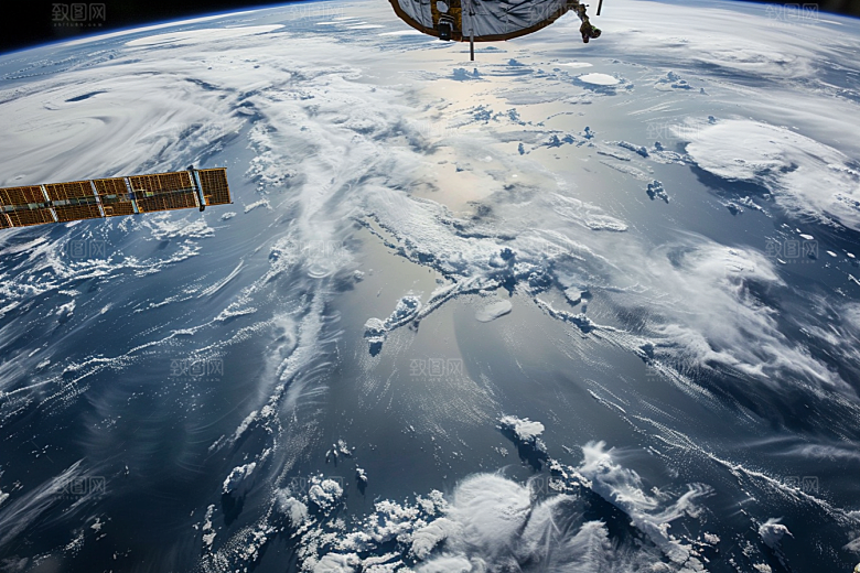 卫星空间站星辰大海微信开屏摄影图