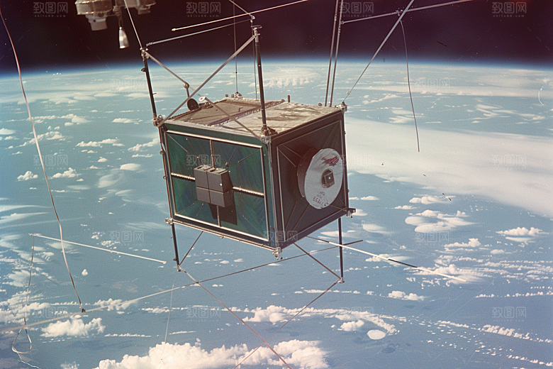 卫星空间站宇航星空摄影图