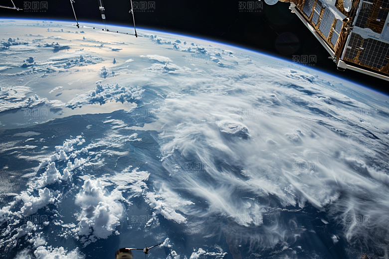 卫星空间站宇宙微信开屏摄影图