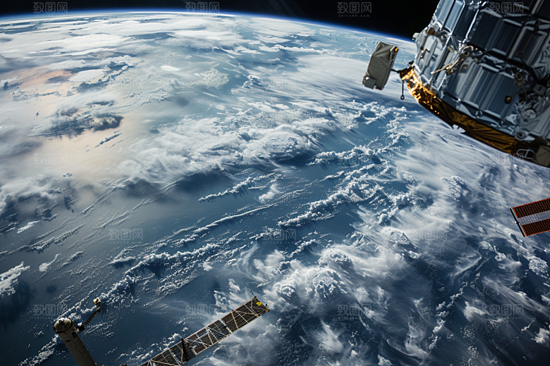 卫星空间站宇宙太空摄影图
