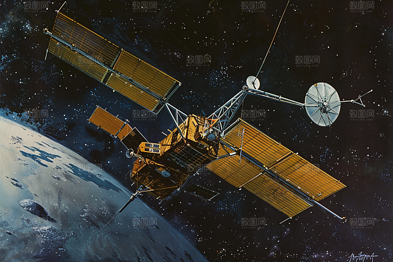 卫星空间站宇宙高清摄影图