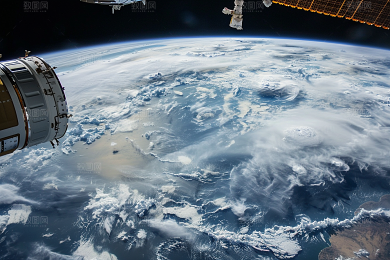 卫星空间站科技太空摄影图