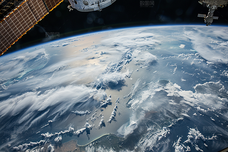 卫星空间站科技太空摄影图