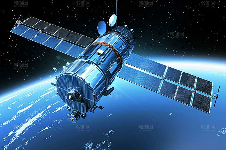 卫星空间站星空宇宙摄影图
