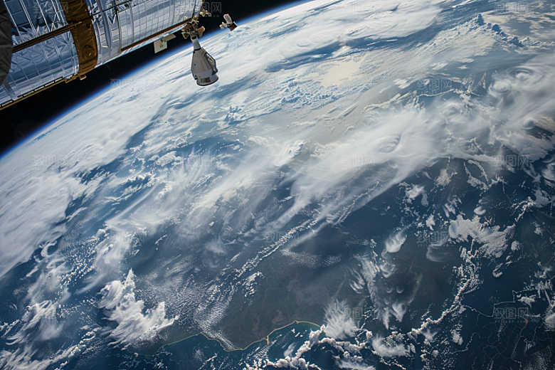 卫星空间站未来星辰大海摄影图