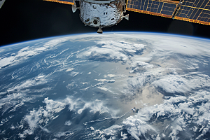 卫星空间站科技星球摄影图