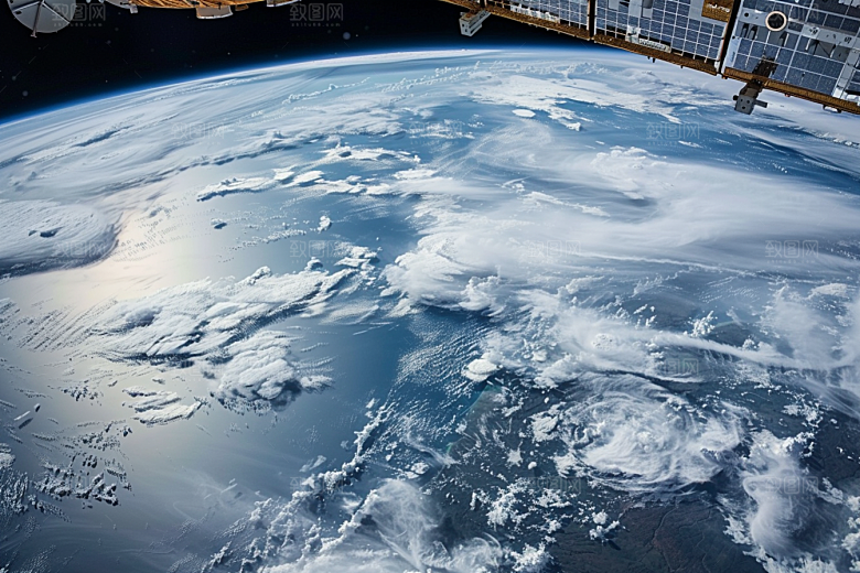 卫星空间站高清星球摄影图