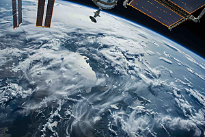 卫星空间站星球未来摄影图