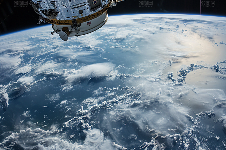 卫星空间站太空科技摄影图